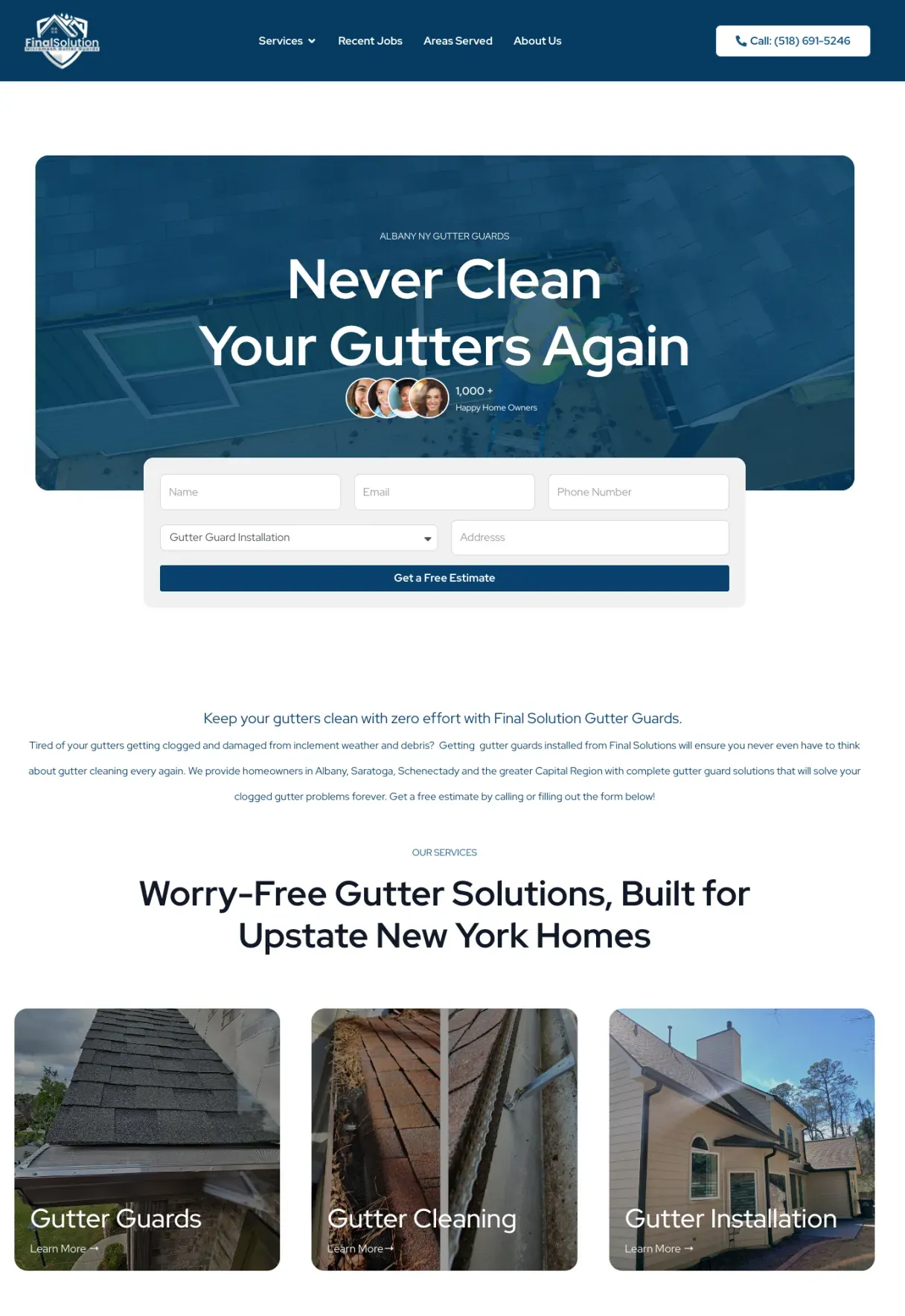 Final Solution Gutter Guards — Albany NY gutter guard website